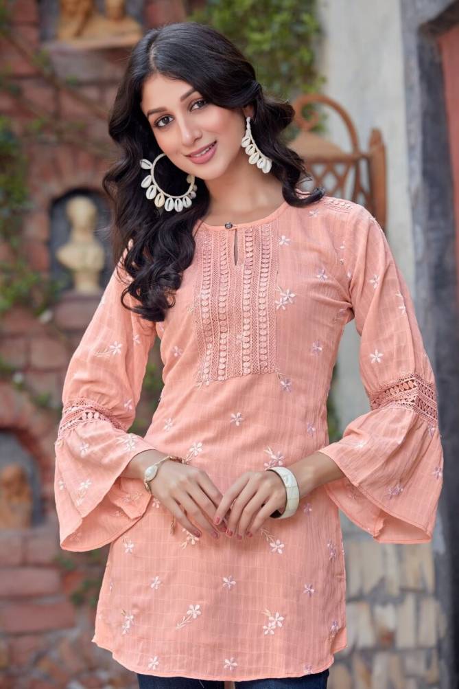 Hiva Nyusha Fancy Ethnic Wear Georgette Short Kurti Collection